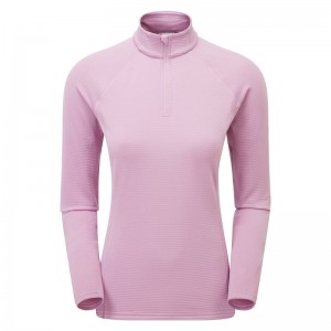 Bluzy Montane Protium Lite Pull On Fleece Damskie Różowe | FD9104532