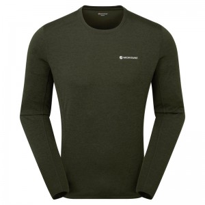 Koszulka Montane Dart Long Sleeve Męskie Ciemny Zielone | WZ7516243