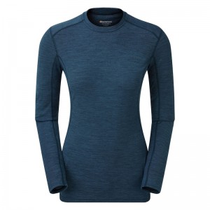 Koszulka Montane Primino 140 Long Sleeve Damskie Niebieskie | YE1587946