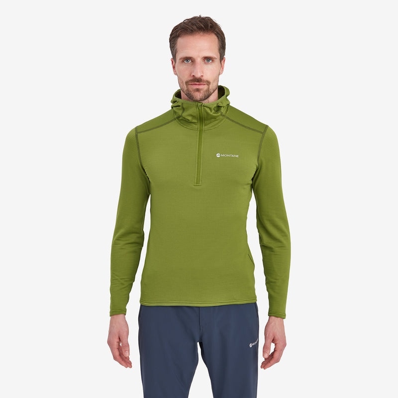 Bluza z Kapturem Montane Protium Lite Pull On Fleece Męskie Zielone | PB2035941