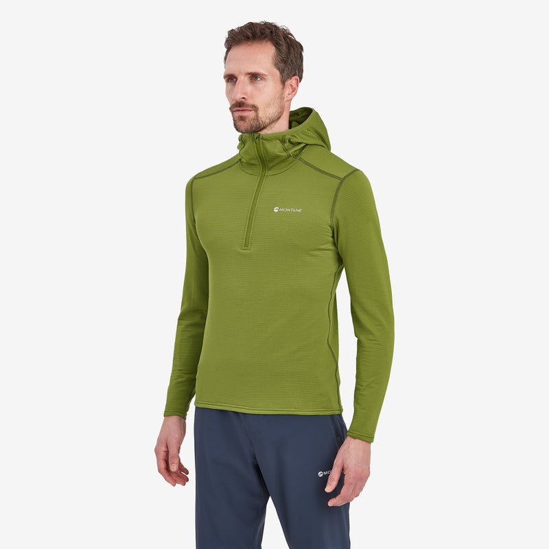 Bluza z Kapturem Montane Protium Lite Pull On Fleece Męskie Zielone | PB2035941