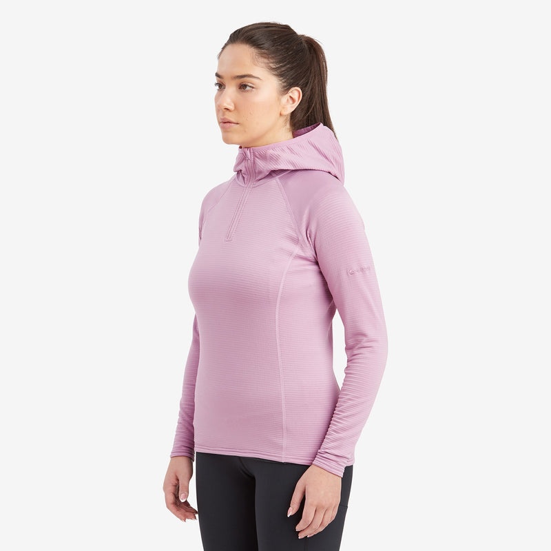 Bluza z Kapturem Montane Protium Lite Pull On Fleece Damskie Różowe | MT6124908