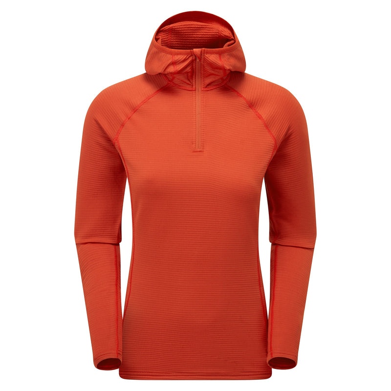 Bluza z Kapturem Montane Protium Lite Pull On Fleece Damskie Pomarańczowe | CF6281940