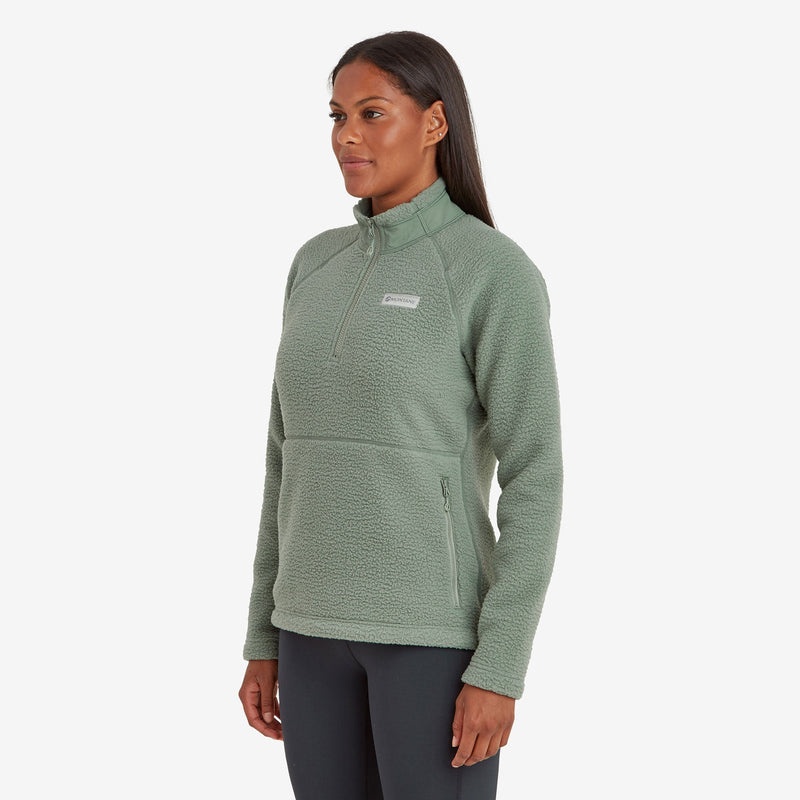 Bluzy Montane Chonos Fleece Smock Pull On Damskie Zielone | IQ7892504