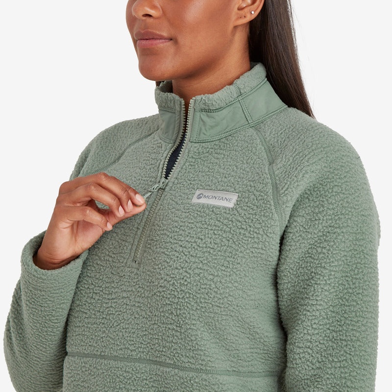 Bluzy Montane Chonos Fleece Smock Pull On Damskie Zielone | IQ7892504