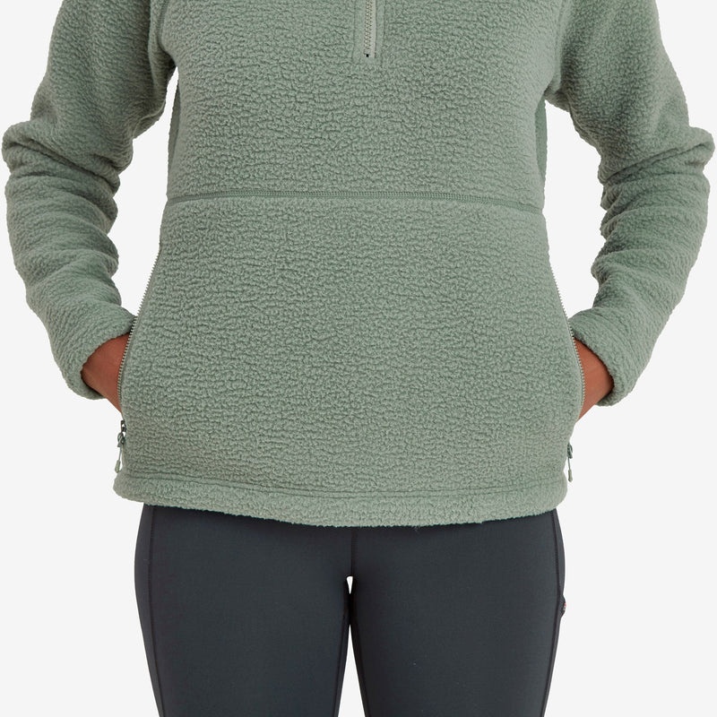 Bluzy Montane Chonos Fleece Smock Pull On Damskie Zielone | IQ7892504