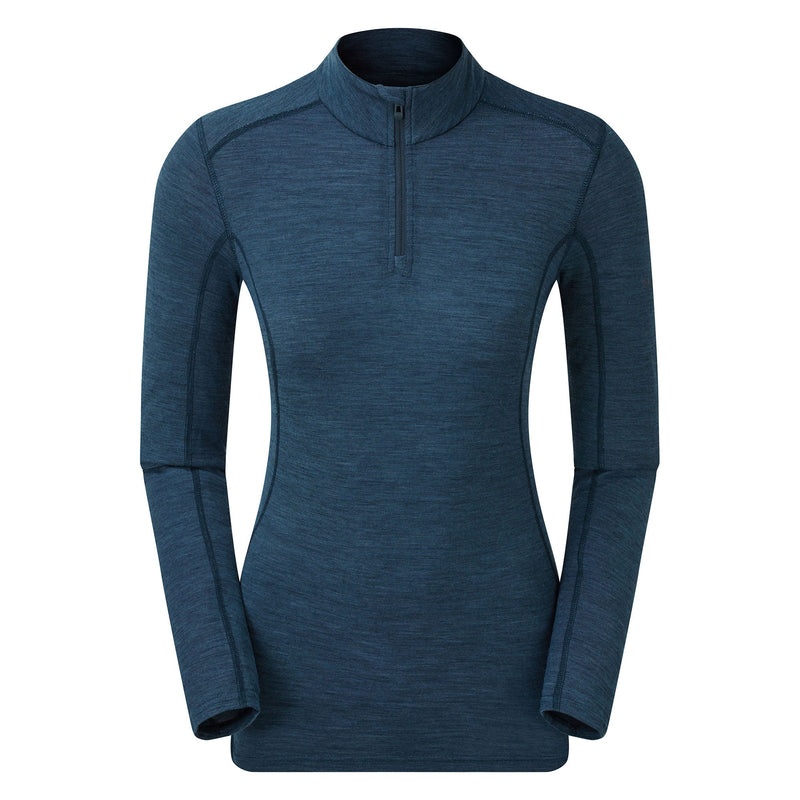 Bluzy Montane Primino 140 Zip Neck Baselayer Damskie Niebieskie | CS5762098