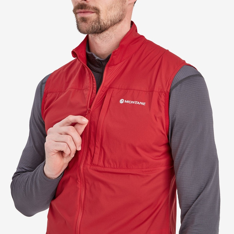 Kamizelka Montane Featherlite Windproof Męskie Czerwone | FO9423806