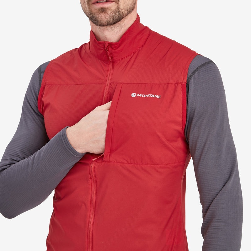 Kamizelka Montane Featherlite Windproof Męskie Czerwone | FO9423806