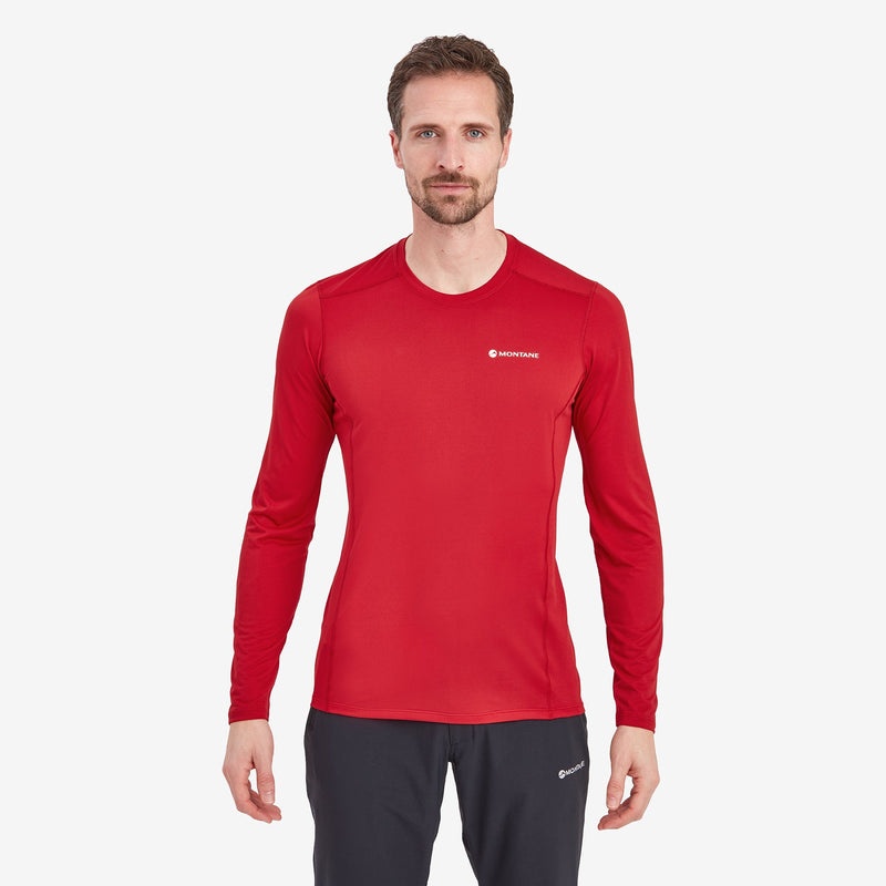 Koszulka Montane Dart Lite Long Sleeve Męskie Czerwone | ZK0925468