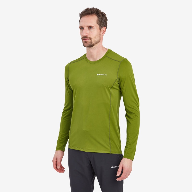 Koszulka Montane Dart Lite Long Sleeve Męskie Zielone | VO3721948