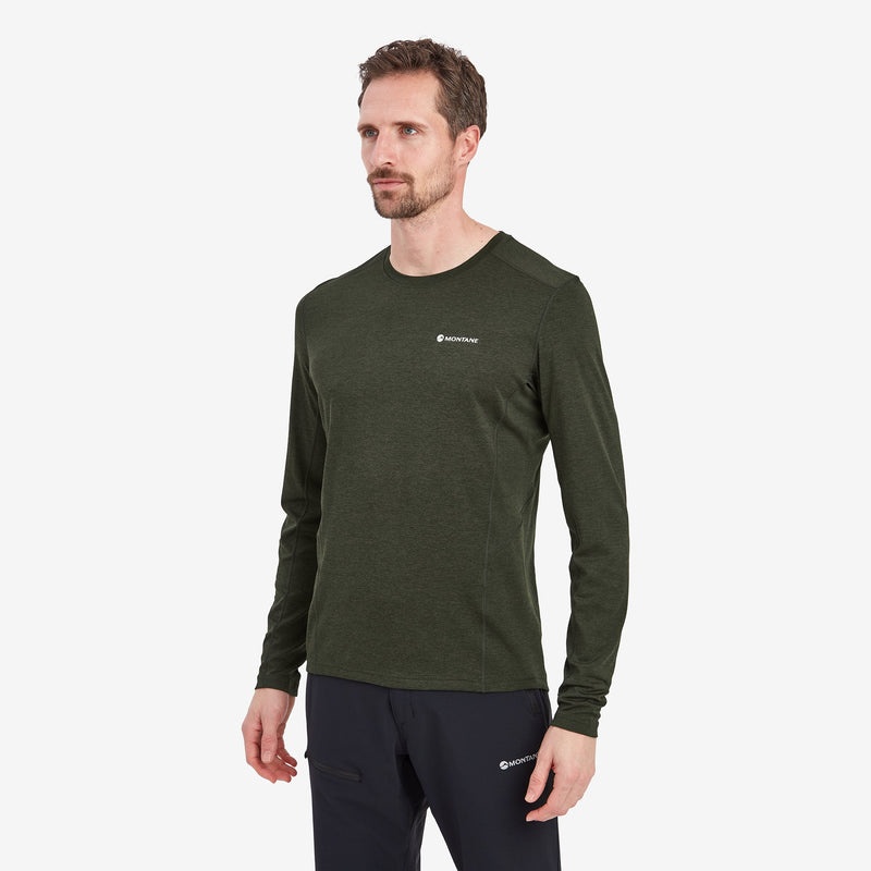 Koszulka Montane Dart Long Sleeve Męskie Ciemny Zielone | WZ7516243