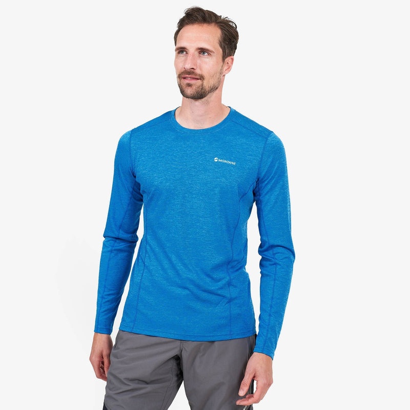 Koszulka Montane Dart Long Sleeve Męskie Niebieskie | IR4016837