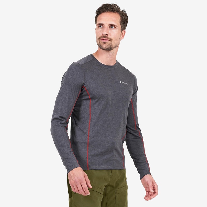 Koszulka Montane Dart Long Sleeve Męskie Ciemny Szare | PG6281397