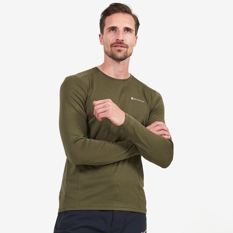 Koszulka Montane Dart Long Sleeve Męskie Ciemny Zielone | XJ2346510