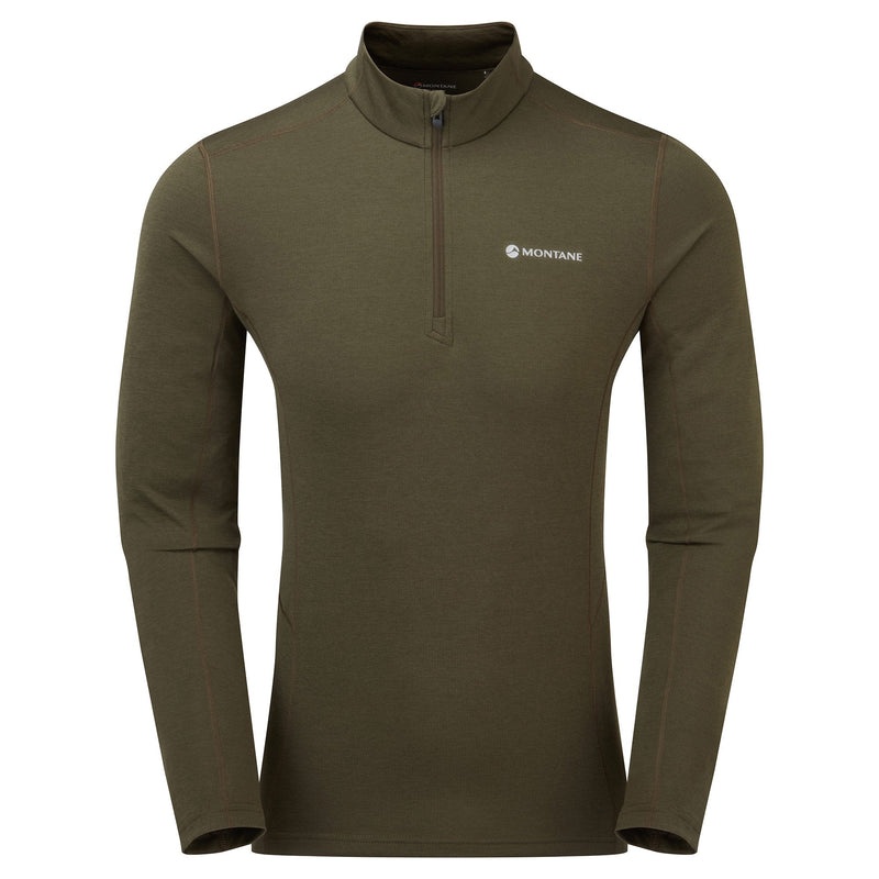 Koszulka Montane Dart Zip Neck Męskie Ciemny Zielone | GC1326854