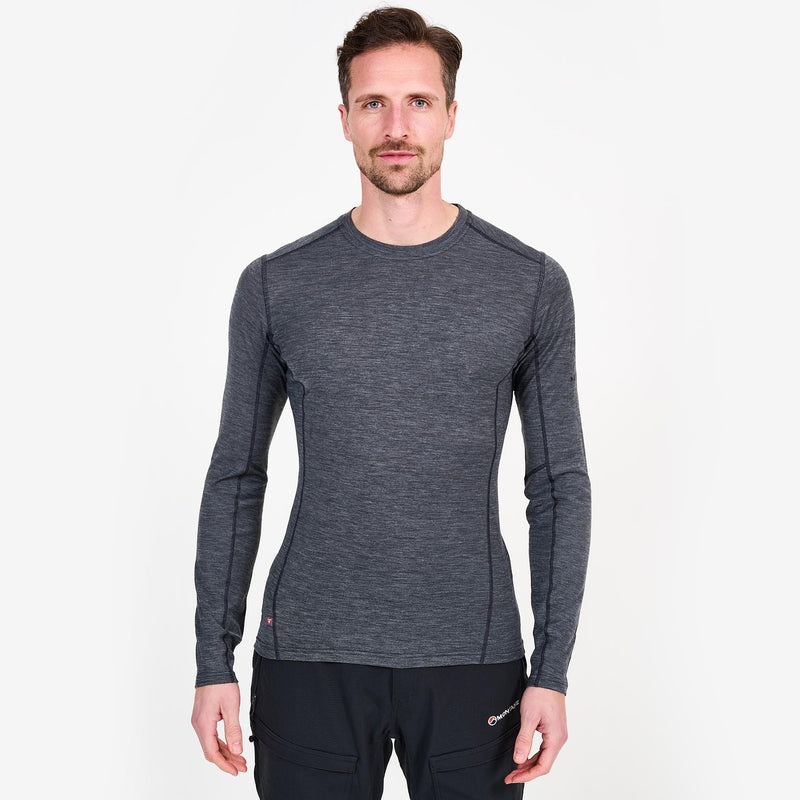 Koszulka Montane Primino 140 Long Sleeve Męskie Czarne | TD5837491