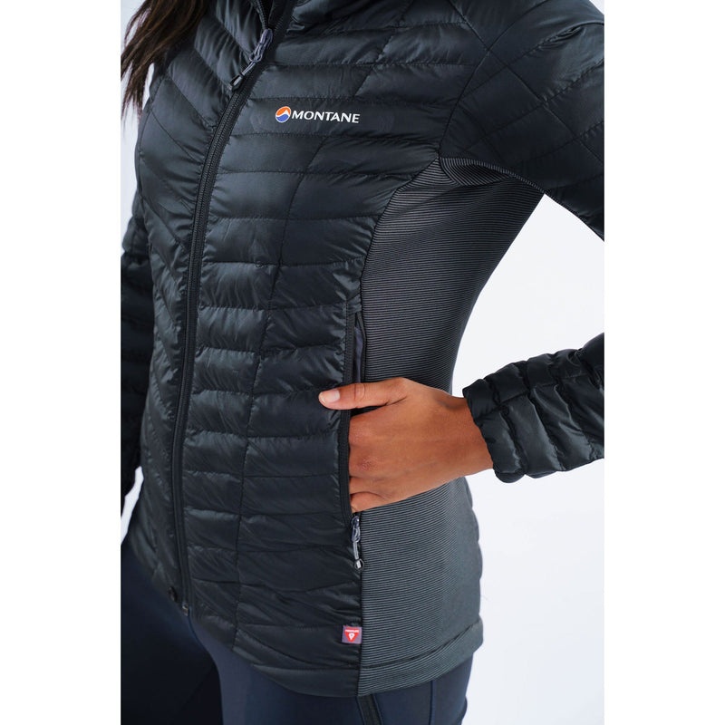 Kurtka Z Kapturem Montane Phoenix Stretch Damskie Czarne | UD4891230