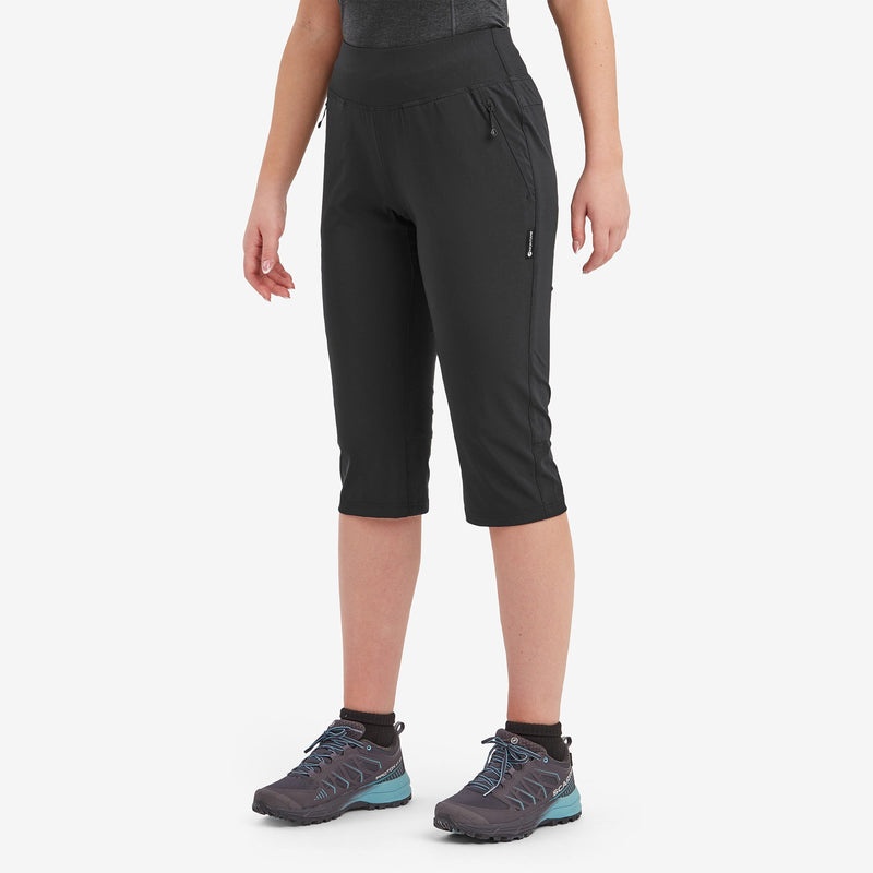 Legginsy Montane Tucana Lite Stretch Capri 3/4 Damskie Czarne | LQ7361928